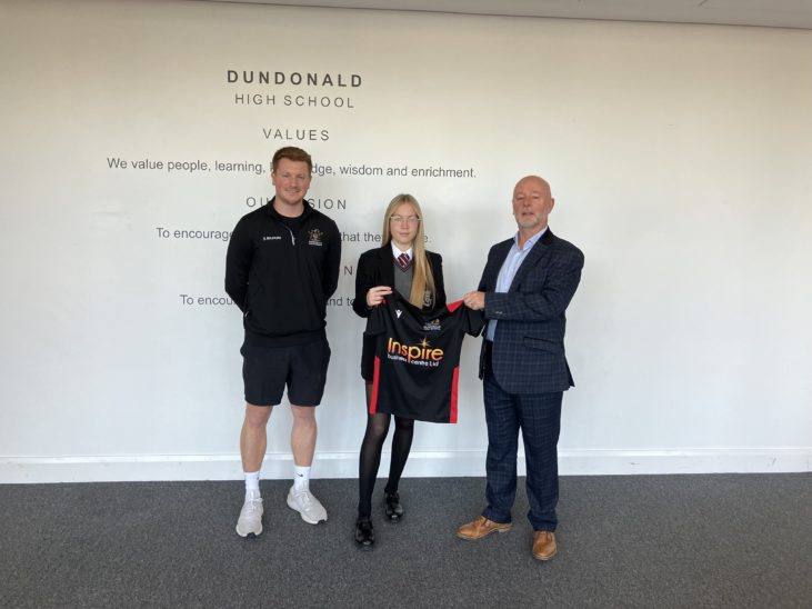 Inspire Sponsors Dundonald High School's Junior Football Team Kit